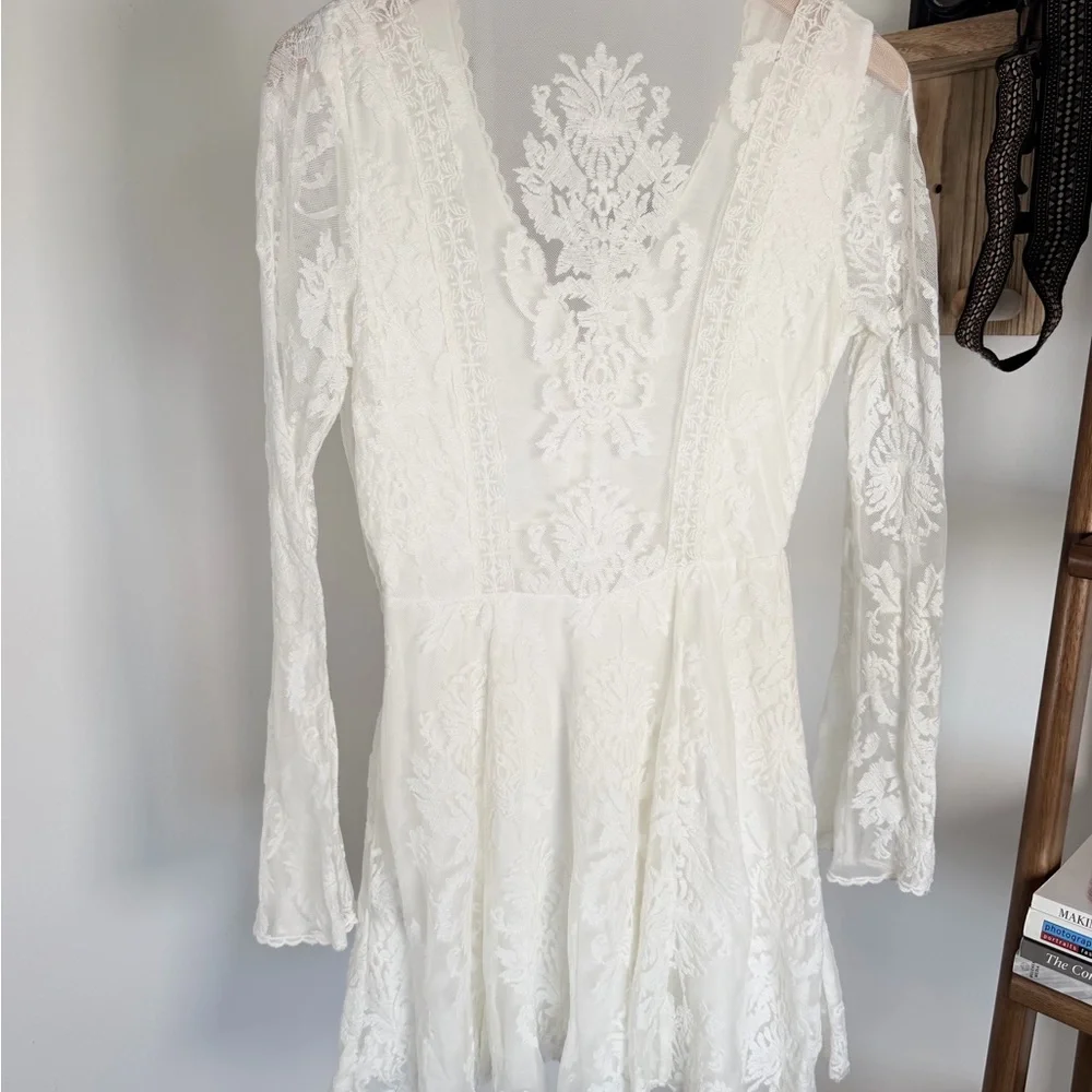 Free People Reign Over Me Lace Dress  Cream  Small - Picture 5 of 11